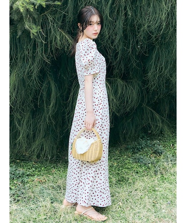 【販路限定サイズあり】Sustainableフルーツプリントワンピース