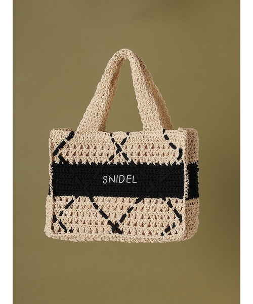 SNIDEL かごバッグ ペーパークロシェトート ペーパークロシェトート｜スナイデルの通販｜&mall（アンドモール