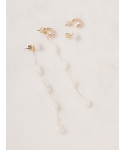 ナチュラルストーンピアス