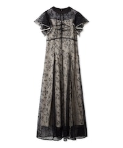 チュールエンブロイダリードレス