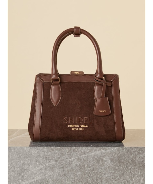新品タグ付き✨️ SNIDEL スナイデル ロゴバッグ ブラウン ロゴ刺繍 バリエロゴバッグ｜スナイデルの通販｜&mall（アンドモール）三井