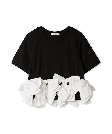 【USAGI ONLINE/ZOZOTOWN限定】リボンドッキングTシャツ
