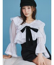リボンフリルチュニック