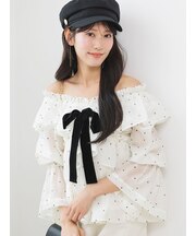 リボンフリルチュニック