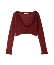 シンプルリブシアーカーディガン
