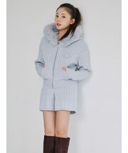 【セットアップ対応】ニットショートパンツ