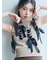 リボンディティールノースリニットプルオーバー