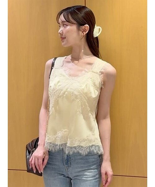 レーストリムサテンキャミソール｜スナイデルの通販｜&mall（アンド