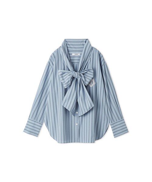美品】LOHEN ローヘン 23AW ノット2WAY ブラウス リボン シャツ ロー 