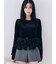 【WEB限定】リボンペプラムベロアトップス