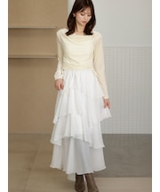 【WEB限定】カシュクールベロアドッキングワンピース