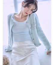 【SNIDEL×Juicy Couture】フェザーケーブルカーディガン