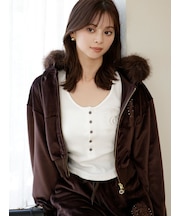 【SNIDEL×Juicy Couture】ベロアファーパーカー