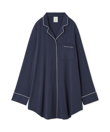 パイピングロングシャツ