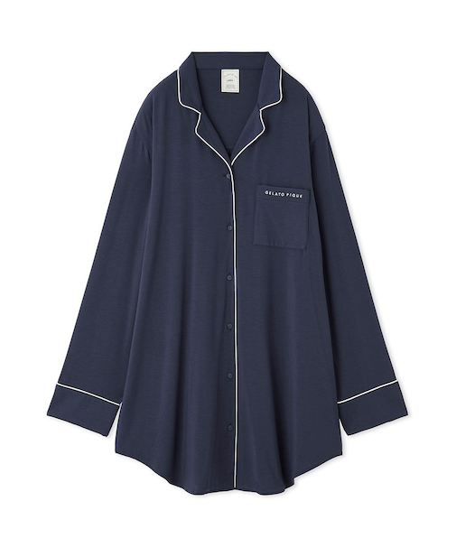 パイピングロングシャツ