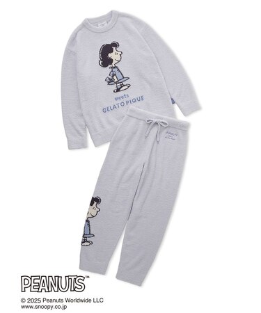 PEANUTS】ベビモコジャガードプルオーバー&ロングパンツセット  
