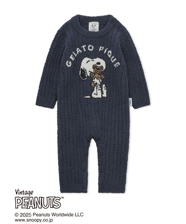 【PEANUTS】【ONLINE限定カラーあり】【BABY】SNOOPY×BEAR ジャガードロンパース