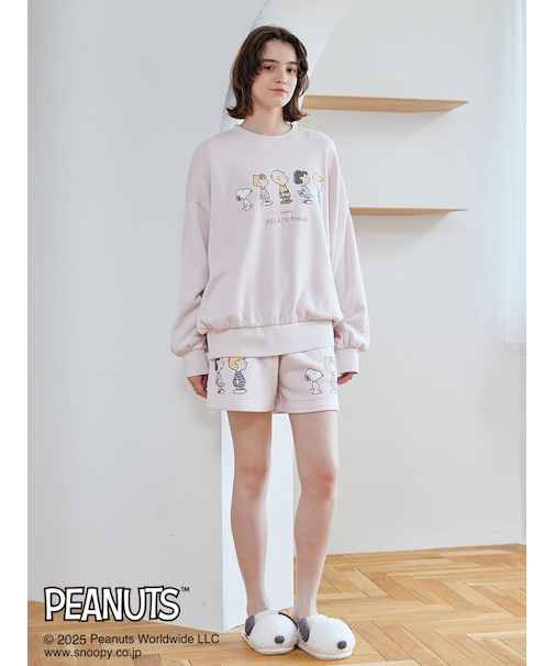 【PEANUTS】【ONLINE限定カラーあり】裏毛ショートパンツ
