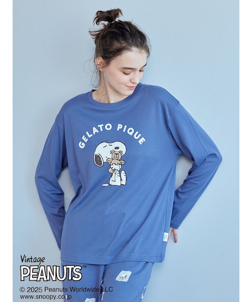 PEANUTS】SNOOPY×BEAR ワンポイントロンT ジェラートピケ　☆ PEANUTS】SNOOPY×BEAR ワンポイントロンT｜ジェラートピケの通販