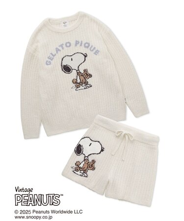 PEANUTS】【ONLINE限定】SNOOPY×BEAR ジャガードプルオーバー&ショート  