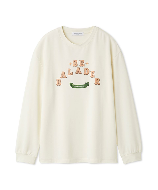 【HOMME】インレイリボンロゴプリントロンT