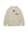 【HOMME】エアモコピケロゴジャガードカーディガン