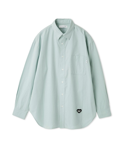 【HOMME】ハートワッペンレギュラーカラーシャツ
