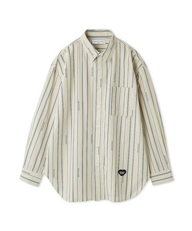 【HOMME】ハートワッペンレギュラーカラーシャツ