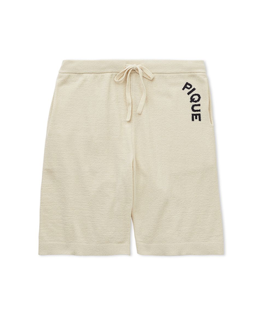 【HOMME】エアモコピケロゴジャガードハーフパンツ
