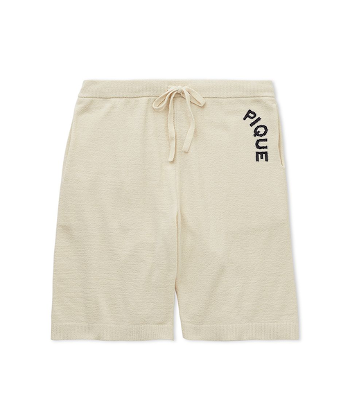 【HOMME】エアモコピケロゴジャガードハーフパンツ