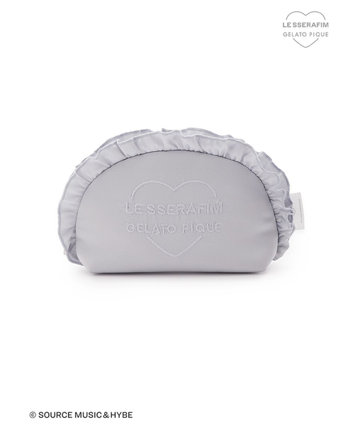 【LE SSERAFIM】サテンフリルポーチ