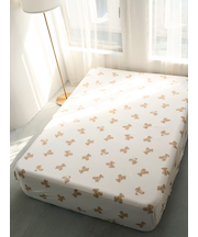 【Sleep】ベア柄BOXシーツ（シングル）