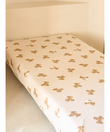 【Sleep】ベア柄BOXシーツ（シングル）