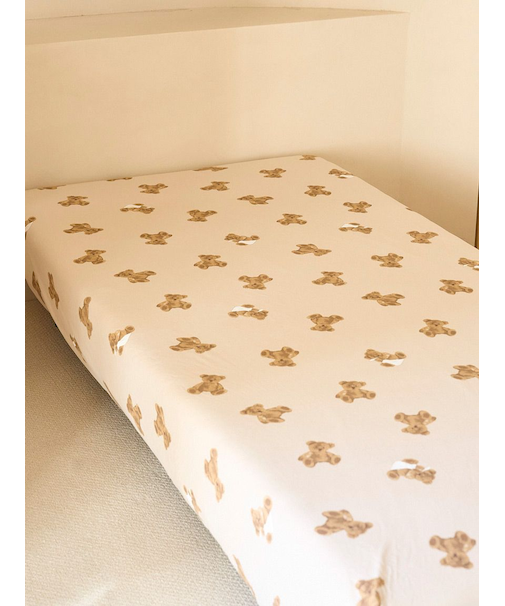 【Sleep】ベア柄BOXシーツ（シングル）
