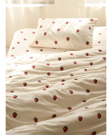 【Sleep】ストロベリー柄3点セット(シングル)