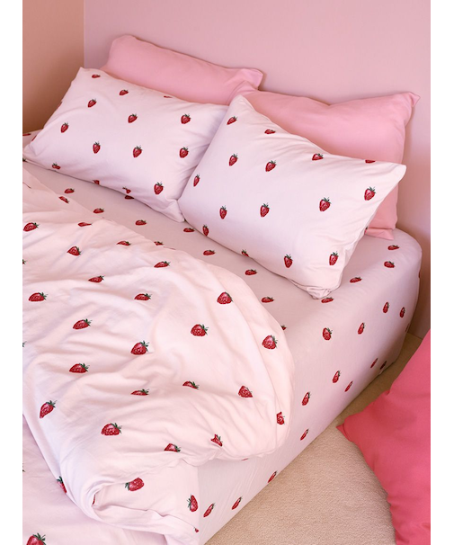 【Sleep】ストロベリー柄3点セット(シングル)