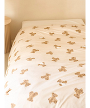 【Sleep】ベア柄掛けカバー（シングル）