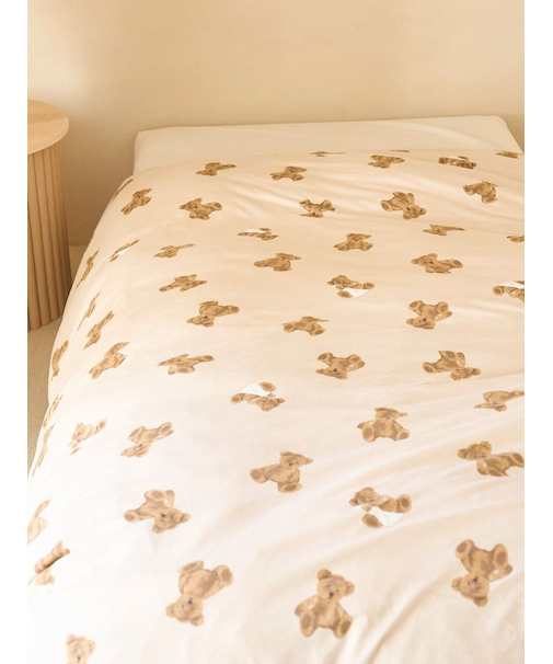 【Sleep】ベア柄掛けカバー（シングル）