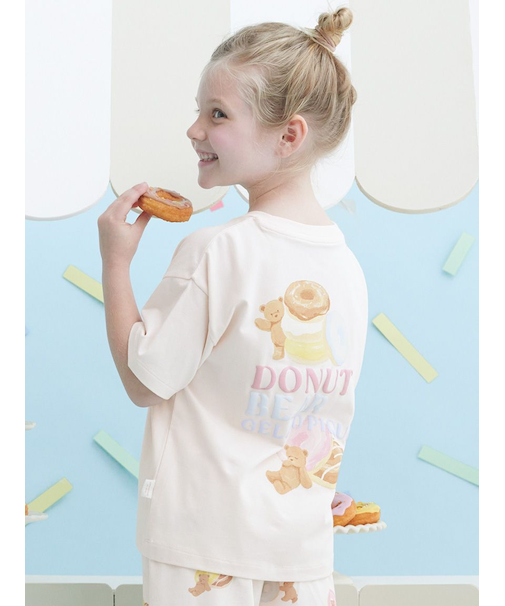 【KIDS】ドーナツベアワンポイントTシャツ