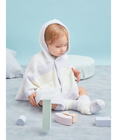 【BABY】スムーズィーブロックボーダーポンチョ