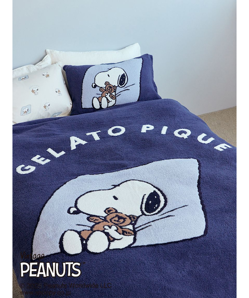 PEANUTS】【Sleep】SNOOPY×BEAR ジャガードマルチカバー