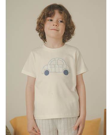 【KIDS】くるまワンポイントTシャツ