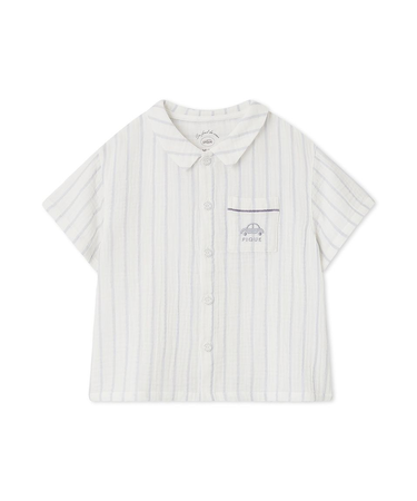 【販路限定】【KIDS】ストライプガーゼシャツ