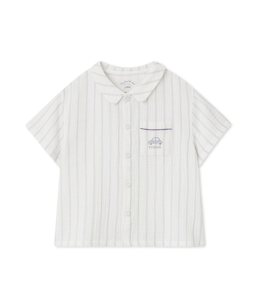 【販路限定】【KIDS】ストライプガーゼシャツ