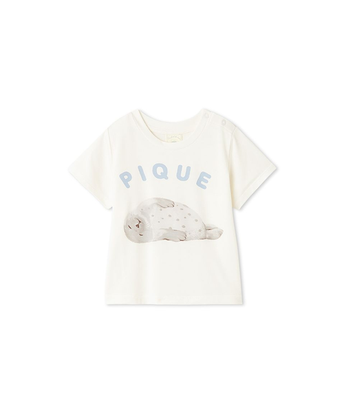 BABY】【接触冷感】あざらしワンポイントTシャツ｜ジェラート