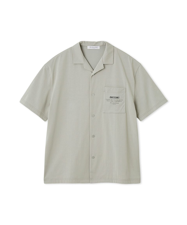 【HOMME】【接触冷感】スーピマコットンロゴシャツ