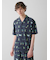【HOMME】【接触冷感】ワニ柄プリントシャツ
