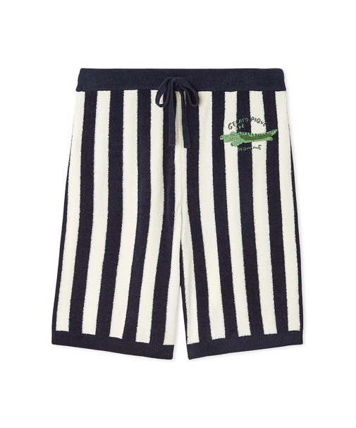 【HOMME】エアリーモコ ストライプハーフパンツ