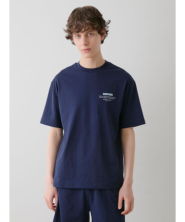 【HOMME】【接触冷感】スーピマコットンロゴTシャツ