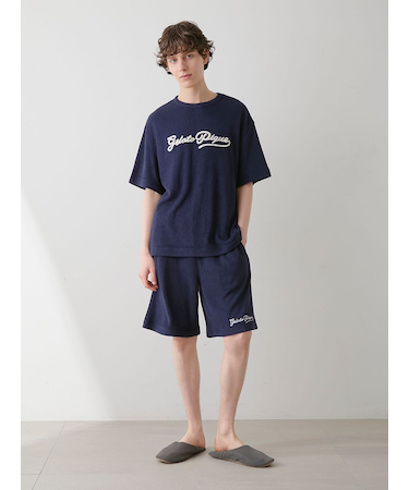 【ONLINE限定】【HOMME】パイルロゴ刺繍Tシャツ&ハーフパンツ